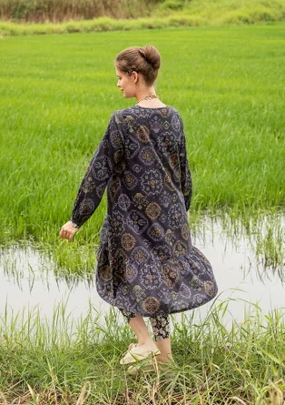 Webkleid „Poesi“ aus Bio-Baumwolle - schwarz