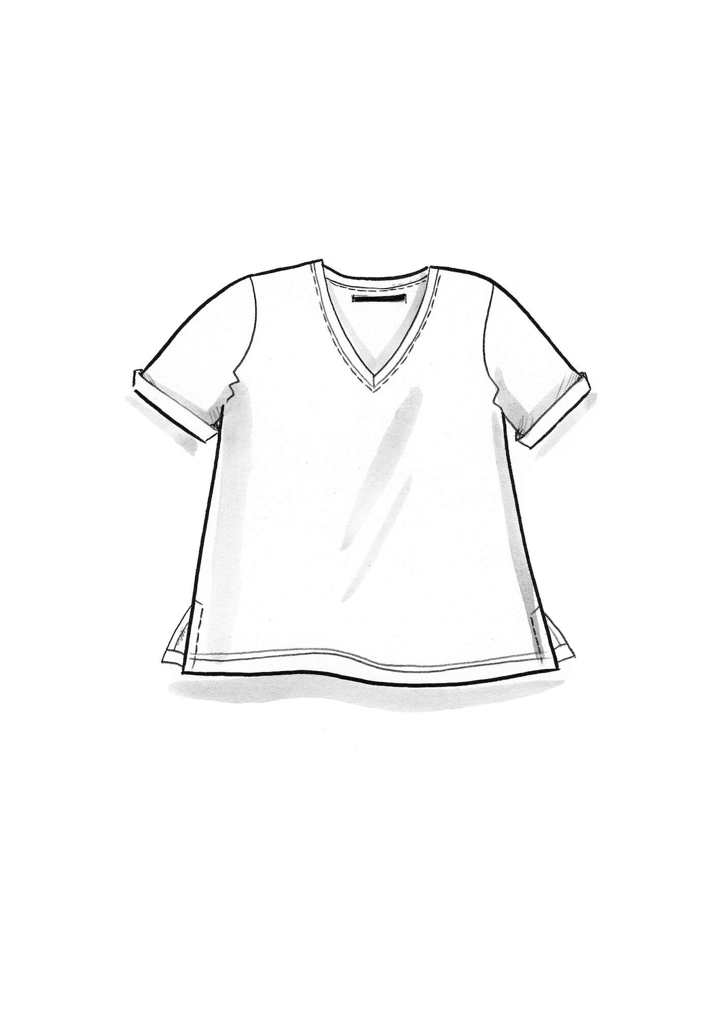 “Juliet” jersey top in organic cotton/modal cedar