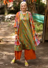 Robe tissée "Shiva" en coton biologique - poivre vert