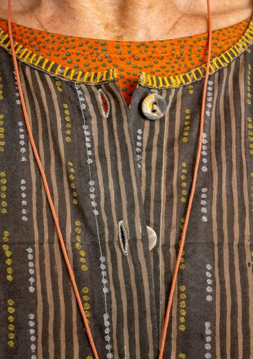 Blouse d’artiste « Amber » en coton biologique - calcaire