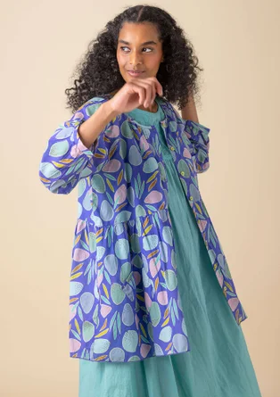“Insta” organic cotton smock blouse - sky blue