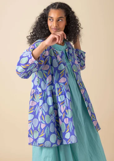 “Insta” organic cotton smock blouse - sky blue