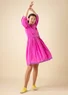 Robe tissée à motif "Signe" en coton bio (rose sauvage XXL)
