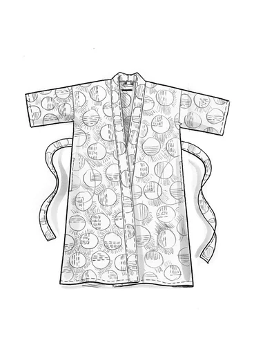 “Eclipse” organic cotton kimono - dark ash grey