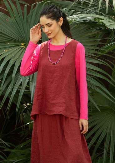 Débardeur en lin tissé - rooibos