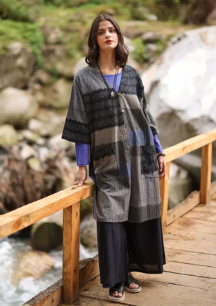 Webkleid „Hyderabad“ aus Bio-Baumwolle - lehm