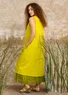 Organic cotton jersey dress (lime green XL)