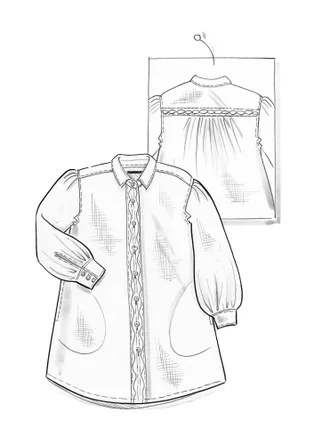 Chemise "Dunes" en coton biologique/lin - gris cendré
