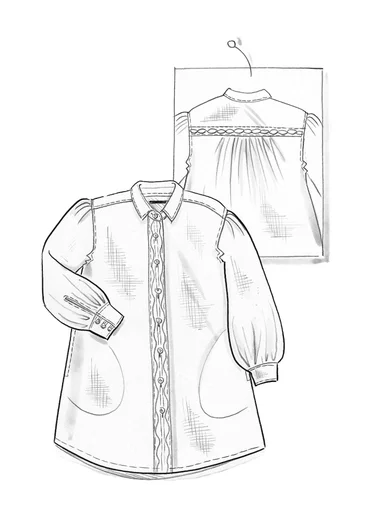 Chemise "Dunes" en coton biologique/lin - gris cendré