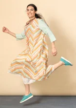 Robe "Furilden" en coton biologique tissé - masala