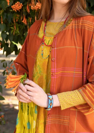Blouse "Fields" en coton - orange brûlée