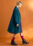 Coat in a wool blend (dark petrol blue XL)
