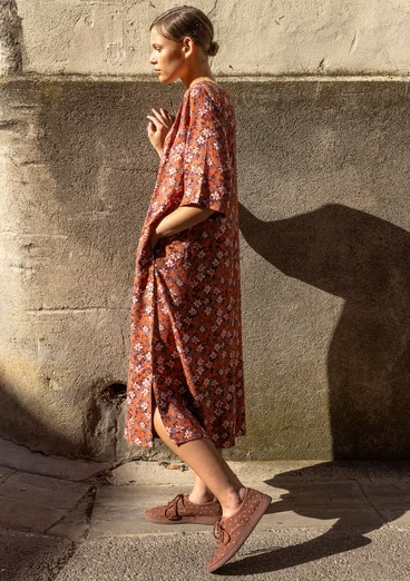 Webkleid „Flora Flow“ aus Viskose - malve-gemustert