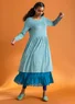 “Helga” jersey dress in lyocell/spandex (jade/patterned S)