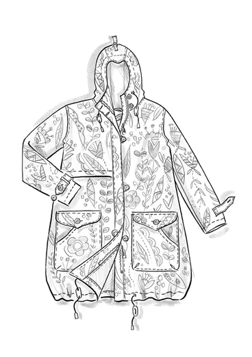Parka "Petronella" en coton recyclé/biologique - cranberry