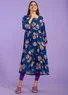Robe en viscose tissée (bleu indigo XL)