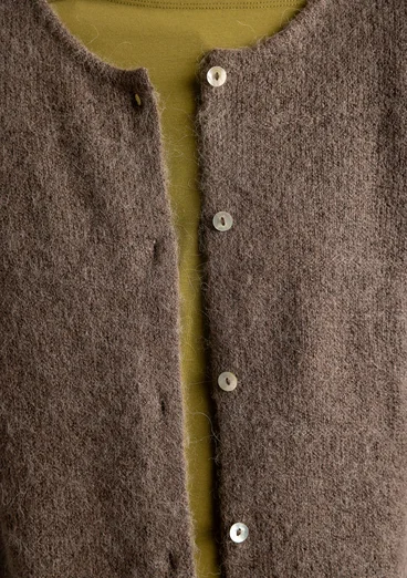 Strickjacke aus Alpakawollgemisch - hellkartoffel-melange
