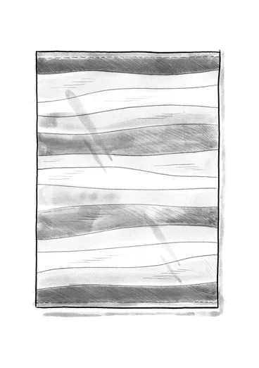 Vloerkleed "Waves" van biologisch katoen - pompoen