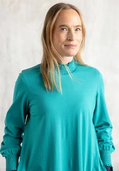 Organic cotton jersey dress - oriental green
