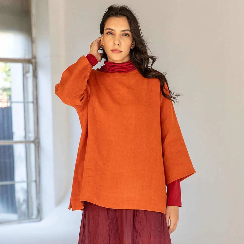 Pusero "Azores" pellavaa - henna