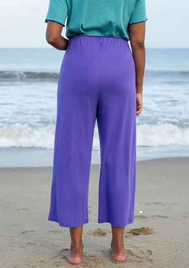 Einfarbige Jerseyhose aus Bio-Baumwolle - amethyst