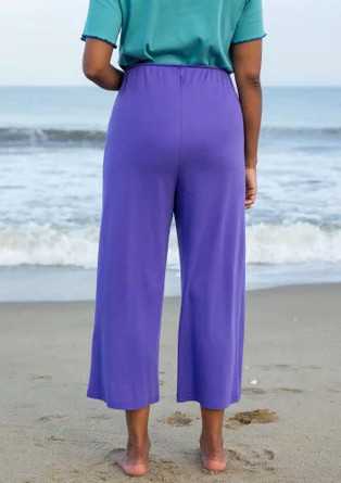 Einfarbige Jerseyhose aus Bio-Baumwolle - amethyst