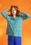 “Stella” organic cotton/elastane jersey top aquamarine/patterned thumbnail