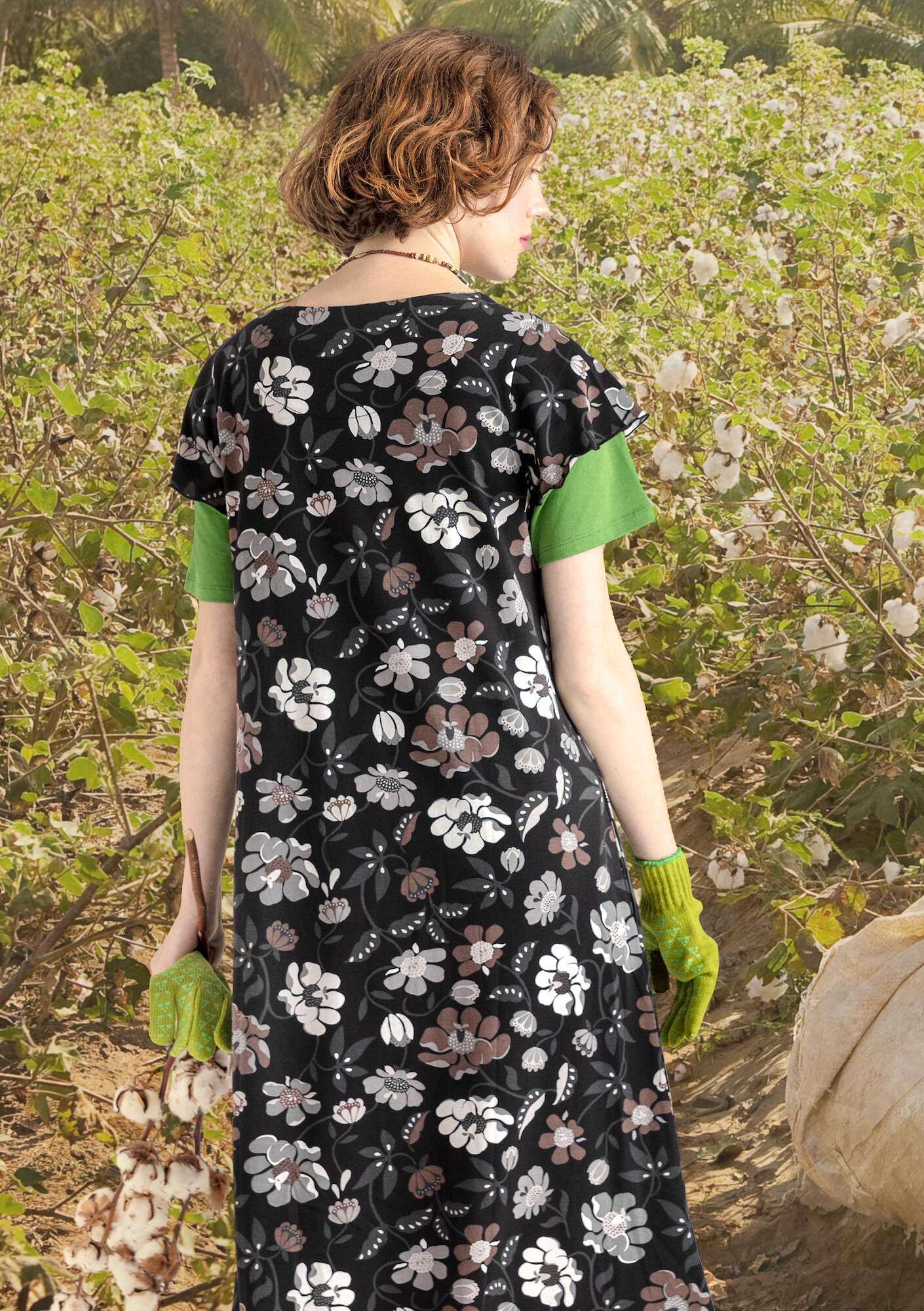 Kleid „Peony“ aus Öko-Baumwolle/Modal schwarz thumbnail