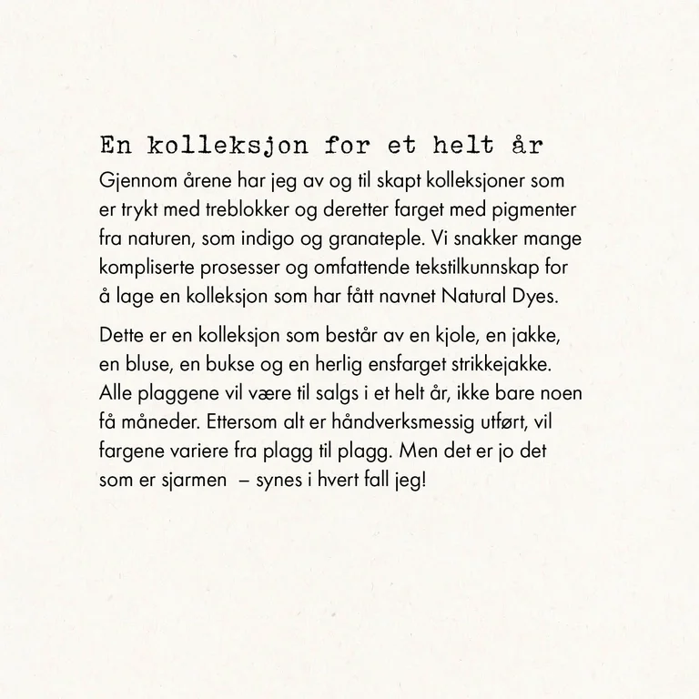 A collage with three different images; one of Gudrun and a woman holding a block printed cloth. An image of a woman standing in the countryside wearing clothes from Gudrun Sjödén and an image of colourful houses on a mountainside. 