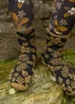 Chaussettes fleuries "Idun" (ombre noire L/XL)