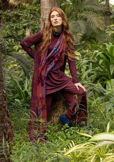 “Harriet” jersey tunic in lyocell/spandex - aubergine