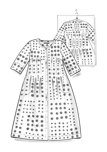 Webkleid „Mary“ aus Bio-Baumwolle/Leinen - gebranntes orange