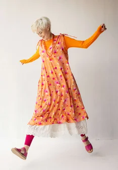 Mekko "Bubble" ekopuuvillaa/modaalia - papaija