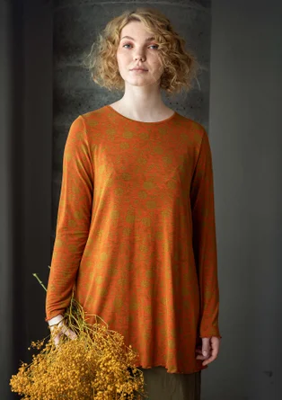 Tunique "Pomerans" en jersey de modal/élasthanne - orange brûlée