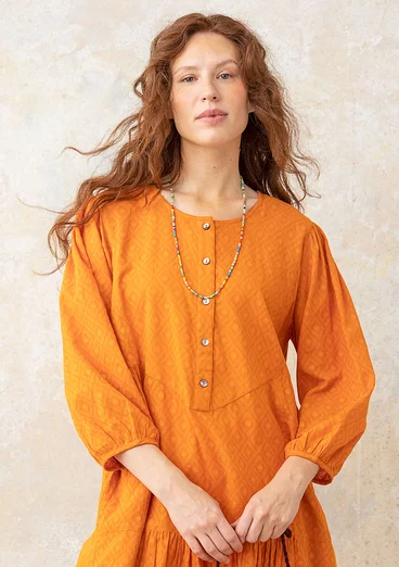 Robe en coton biologique tissé - masala