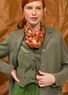 Gestreifter oder einfarbiger Strickblazer aus Lammwollmischung (lorbeer-melange L)
