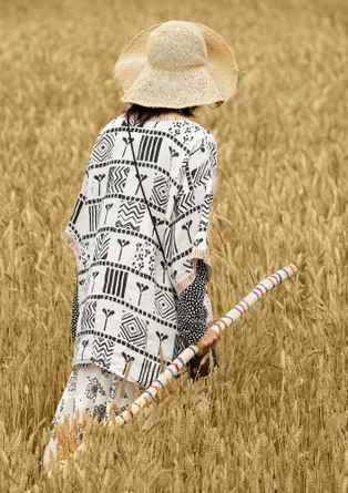 Tunique "Aditi" en lin  - vanille