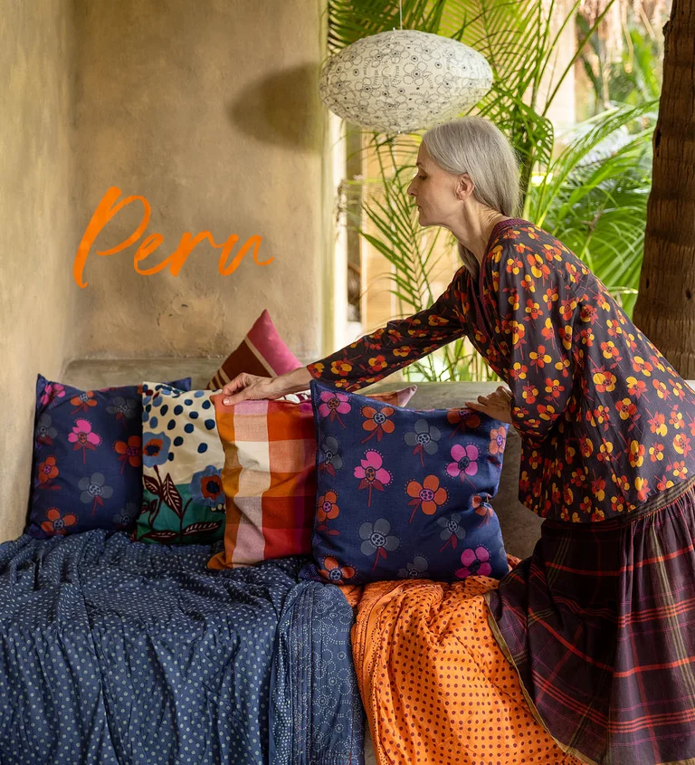 “Peru” lampshade in organic cotton