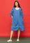 “Margit” woven linen/modal dress (arctic blue S)