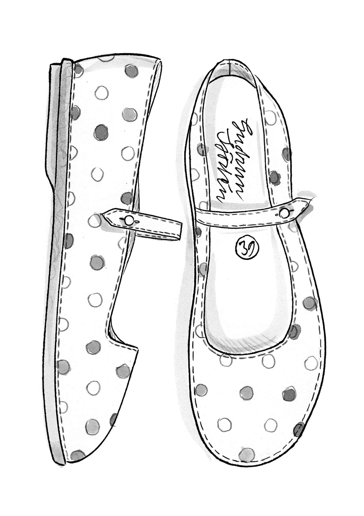 Schoenen van nappa met riempje donkerkoper