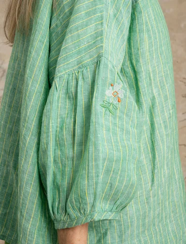 Linen blouse - lotusgrn0SL0randig
