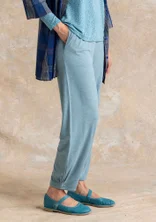 Jerseyhose aus Viskose/Elasthan - graublau-melange