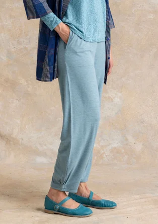 Jerseyhose aus Viskose/Elasthan - graublau-melange