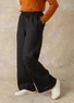 Woven linen pants (black XS)