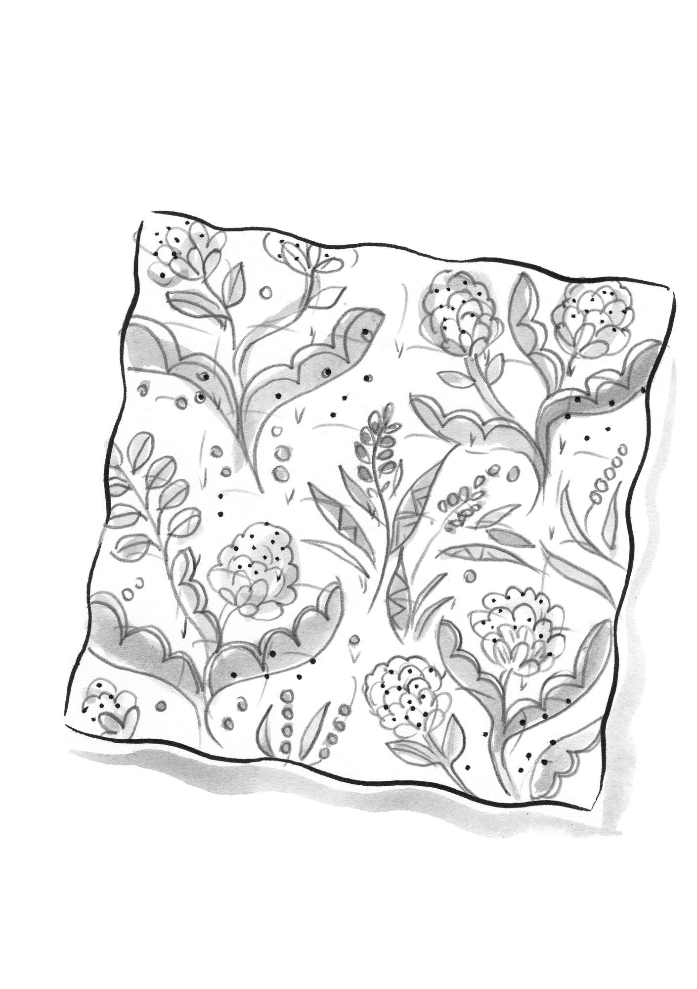 “Artichoke” organic cotton seat pad