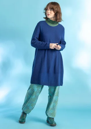 “Stella” organic cotton/elastane jersey trousers - aquamarine