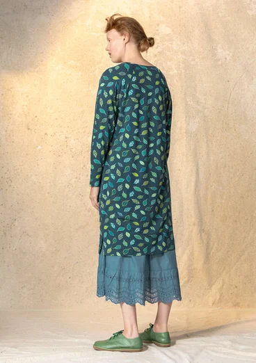 Robe "Spirit" en jersey de viscose de bambou/élasthanne - bleu foncé/motif