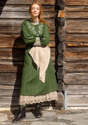 “Forgetmenot” scarf knitted in an alpaca blend - limestone/melange