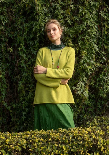 Strukturstrick-Pullover aus Bio-Baumwolle - guave