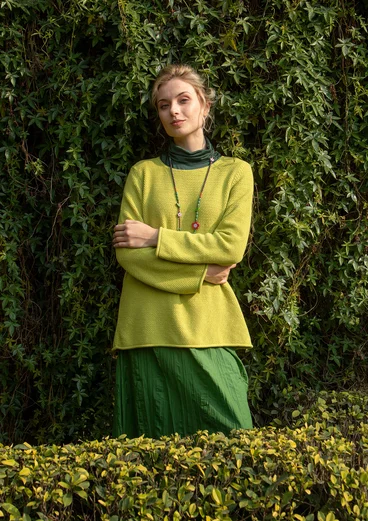 Strukturstrick-Pullover aus Bio-Baumwolle - guave